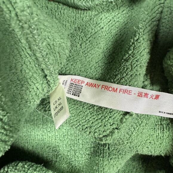Free People Beach Happy Pullover Sweatshirt Women's Size XL Green Balloon Sleeve - Picture 7 of 8